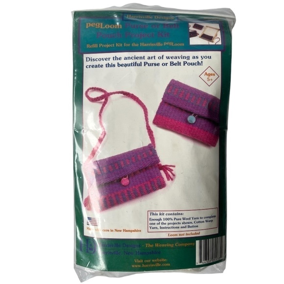 Harrisville PegLoom Project Kit - Purse or Belt Pouch - Picture 1 of 2
